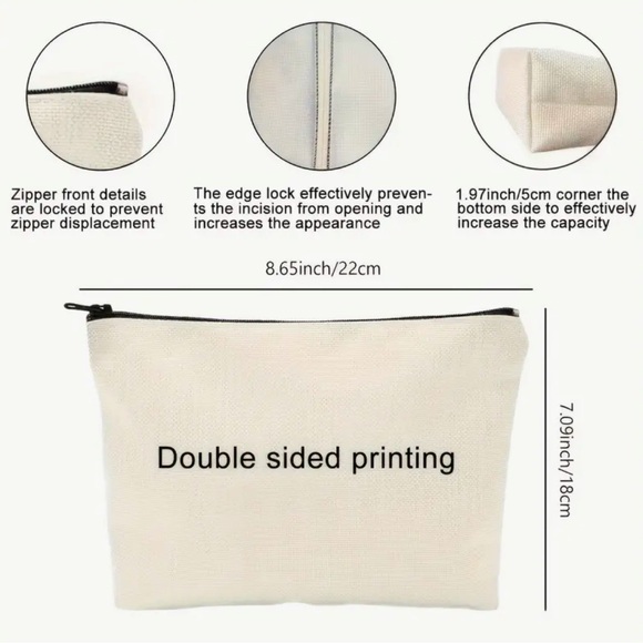 NWT Canvas Cosmetic Bag for nurse - “ I work the Pole “ saying - Picture 4 of 4